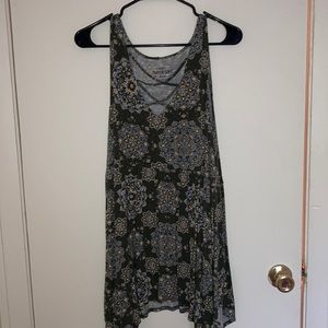 Torrid size 2 babydoll sharkbite criss cross top